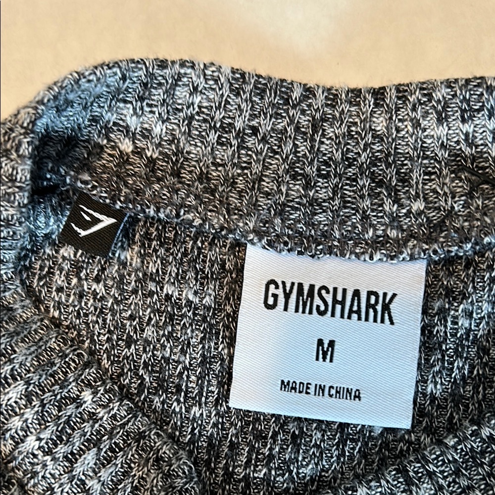 Gymshark Black and White Knit Top.  Medium - Picture 2 of 6